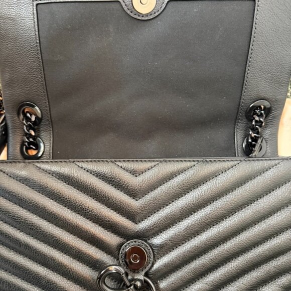 Rebecca Minkoff Black Quilted Leather Chain Shoulder Bag - Picture 2 of 6